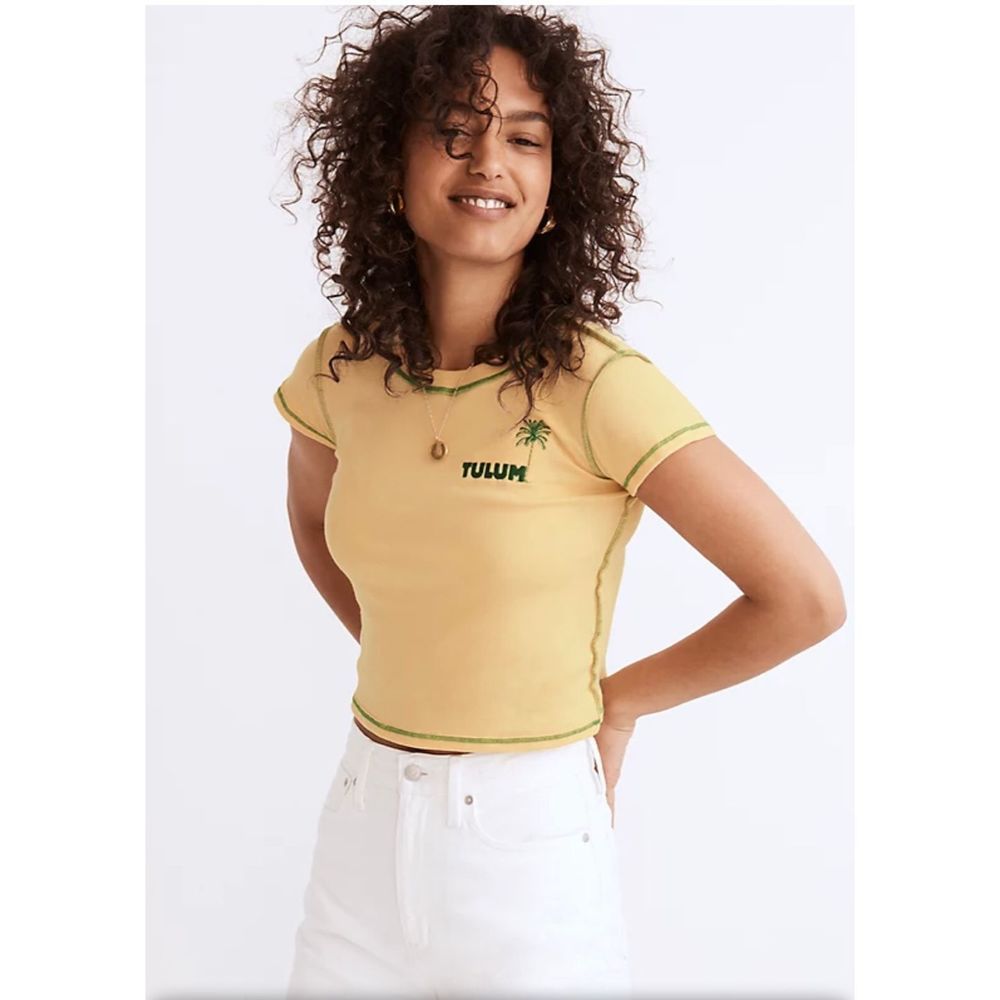 Madewell Yellow Tulum Graphic Tee
